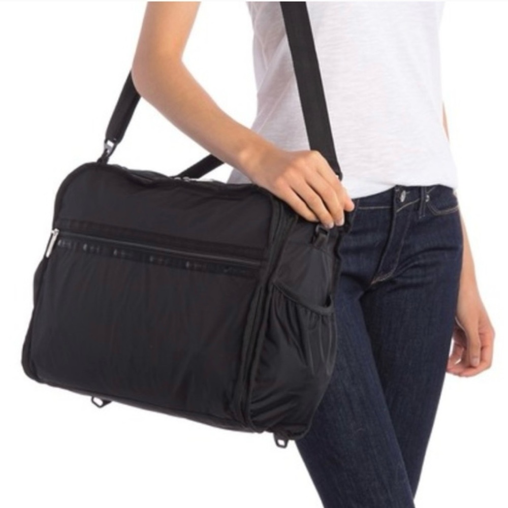 LeSportsac Black Rebecca Convertible Diaper Bag Backpack